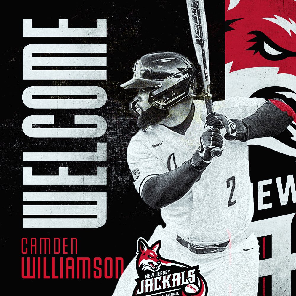 The New Jersey Jackals welcome power hitting outfielder Camden Williamson from North Carolina A&T to Jackals Nation! 74 Days ‘Till Opening Day!! #trusttheprocess2024