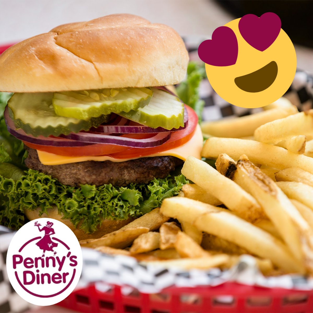 If you've got heart eyes for burgers and fries make your way to Penny's Diner Glenwood and get some today! 😍 #burgers #fries #diner #lunch #yum #food #MNfoodie