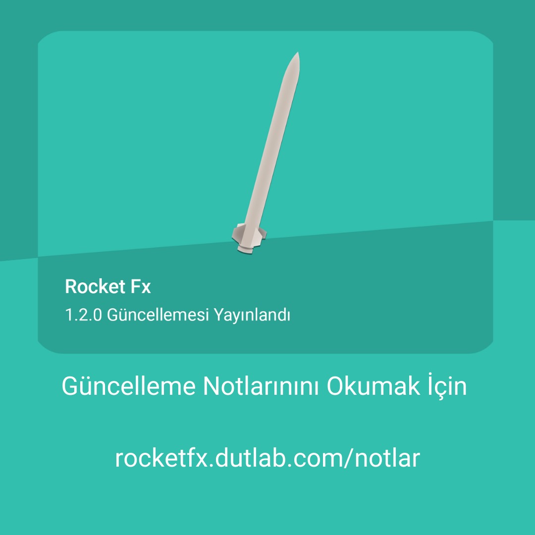 Rocket Fx 1.2 sürüm sisteminde bir çok roket problemini çözüyor! Güncellenen ve yeni eklenen 19 hesaplama sayfası ile roketinizin kapsamını gezegenlerarasına genişletiyor.

Son sürümü indirmek ve daha detaylı güncelleme notları için: rocketfx.dutlab.com/tr