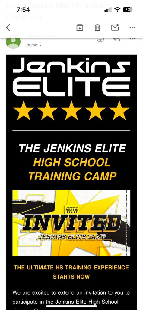 Blessed to be invited to the Jenkins Elite Camp @CoachCDClark @Ben_Takn_It_Ez @MarcusRandall19 @WHSFootballTeam