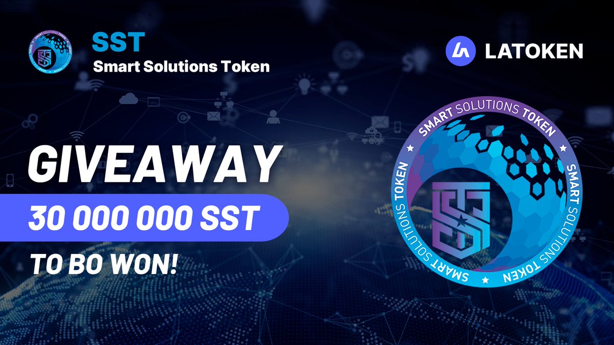 Latoken_cex's tweet image. 🏆 30000000 SMART SOLUTIONS TOKEN (SST) GIVEAWAY on LATOKEN

🔥57 Winners.
✅ Complete all tasks and qualify for the Airdrop.
📲 Share with 5 Friends and Follow.
⏰ February 27, 2024 - March 2, 2024
Distribution date : 4th March, 2024

👉 JOIN GIVEAWAY (go.latoken.com/9213/15f5)