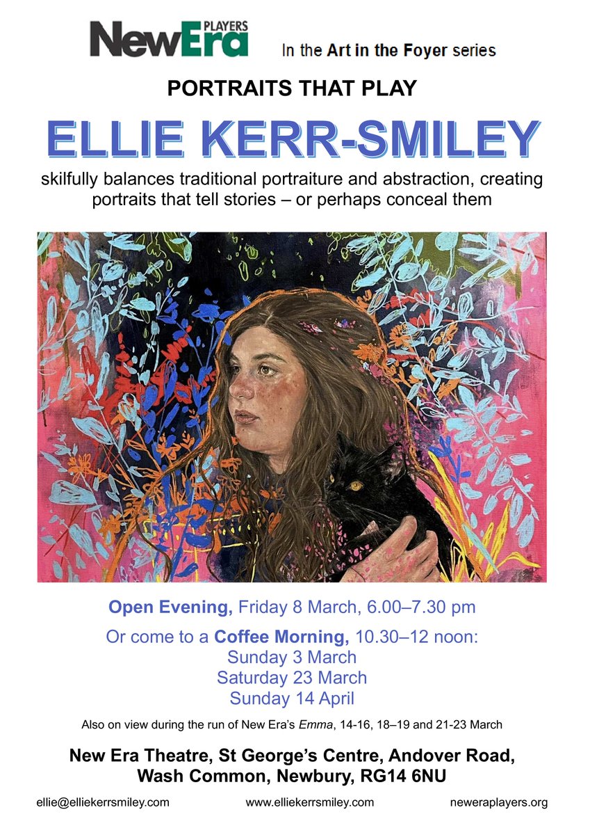 Art exhibition coming soon in the foyer. You could check it out before you take your seats for our production of 'Emma' #newburyarts