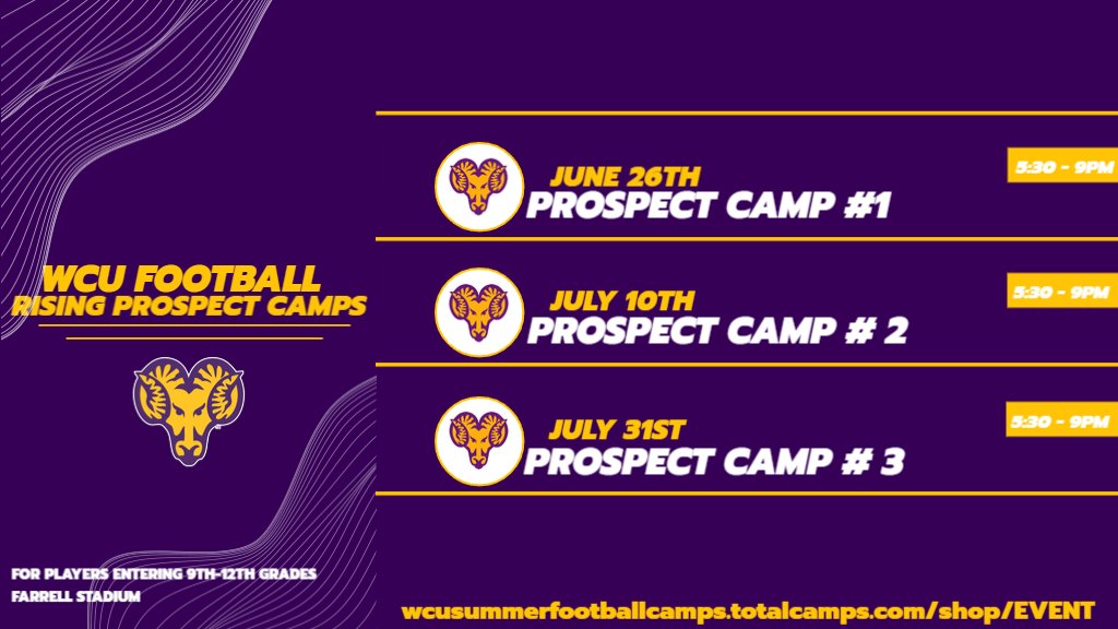 Our Rising Prospect Camps are posted! Who wants to prove they are future Golden Rams? #RamPride