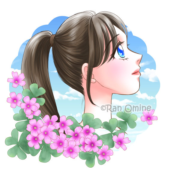 「brown hair clover」 illustration images(Latest)