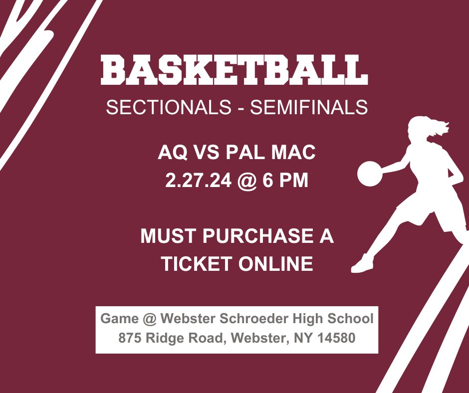 Good Luck to our AQ Girls Basketball Team! Click the link to purchase your ticket for tonight's game: gofan.co/event/1338542?…

@AqLadyIrish @AQInstitute 

#AQProud #AquinasInstitute