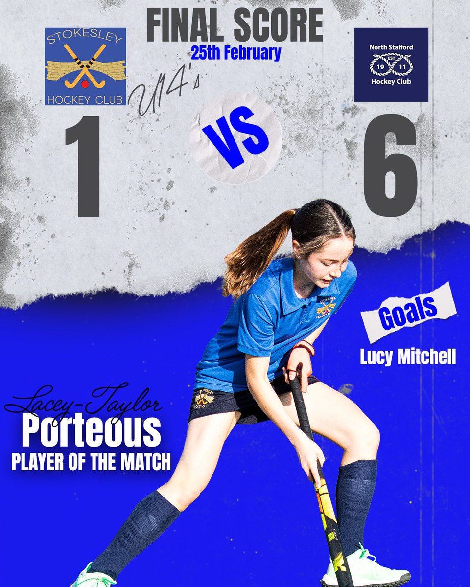 This Weekends Results!
1s 2-1 Newcastle (win)
2s 3-0 Norton (win)
U14s 1-6 North Stafford (loss)
#stokesleyhockey #results #final8