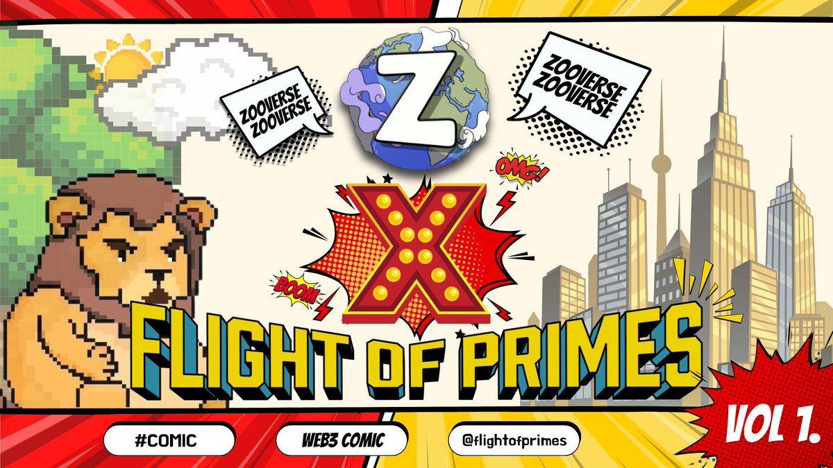 ZooVerseNFT's tweet photo. We are thrilled to announce our long-term support for @flightofprimes!

A comic hero NFT brand launching with a screenplay and go-to-market strategy to bring the digital universe to the physical realm.

Don't miss the raffles in their recent tweet! 👇

https://t.co/ulf9rYTLP5 https://t.co/odhaBaA5nv