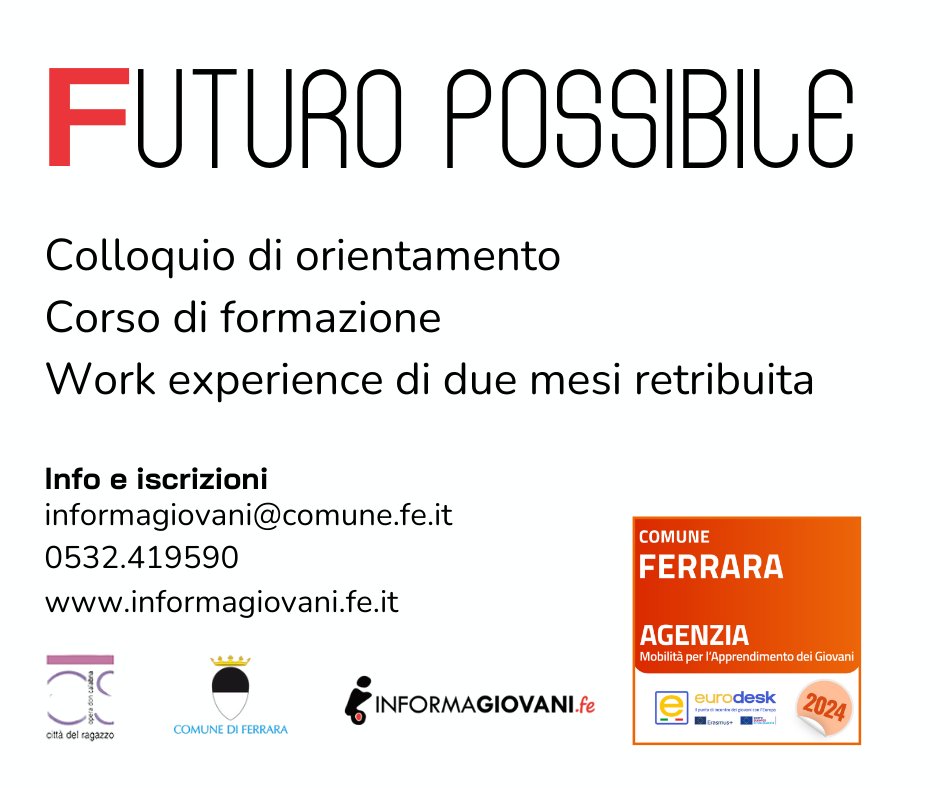 è attiva la nuova edizione di Futuro Possibile! Per i giovani tra i 18 e i 27 anni che non studiano e non lavorano.