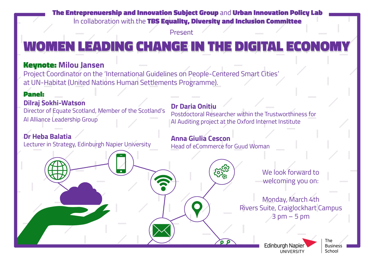 🎉 Come celebrate #IWD2024 with @ENU_Unitylab and @EdinburghNapier! Join us this Monday, 4th March, at Craiglockhart Campus for our 'Women leading change in the digital economy' event. Let's celebrate female leaders in tech! 💪 #WomenInTech #DigitalEconomy #Leadership