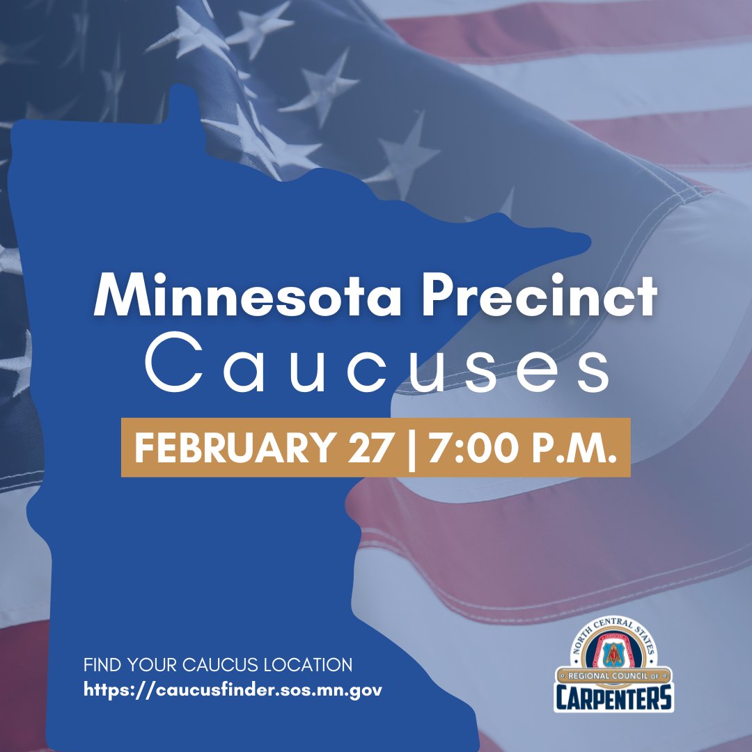Minnesota Precinct Caucuses are tonight at 7:00 p.m.! Going to a caucus is a great way to show support and raise issues that are important to you. Not sure where your caucus is being held? Find it here: caucusfinder.sos.mn.gov