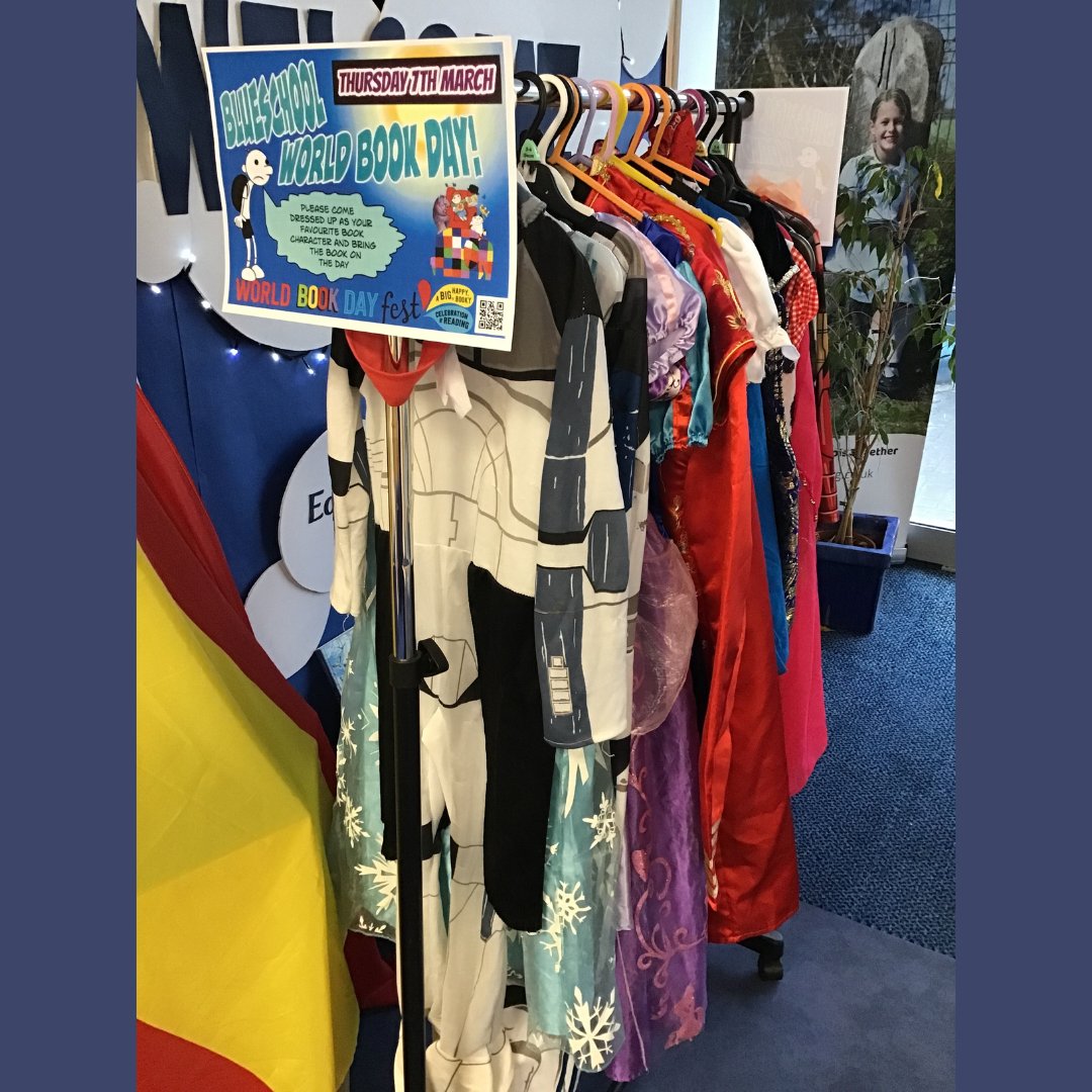 Pre-loved World Book Day costumes for next Thursday 7th available in the front entrance. If anyone has any costumes they like to donate to the rail we would love them please! Thanks! @worldbookdaysocialuk #lovebooks❤️ #lovereading
