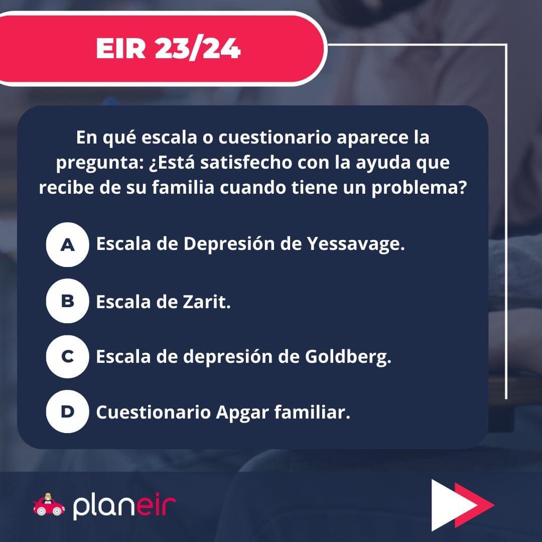 Planeircitos!! ✨ Os traemos una de las preguntas del examen EIR de este año ¿Sabes cuál es la respuesta correcta? 😄 ¡Deja en comentarios la tuya! #planeir #oposicion #enfermeria