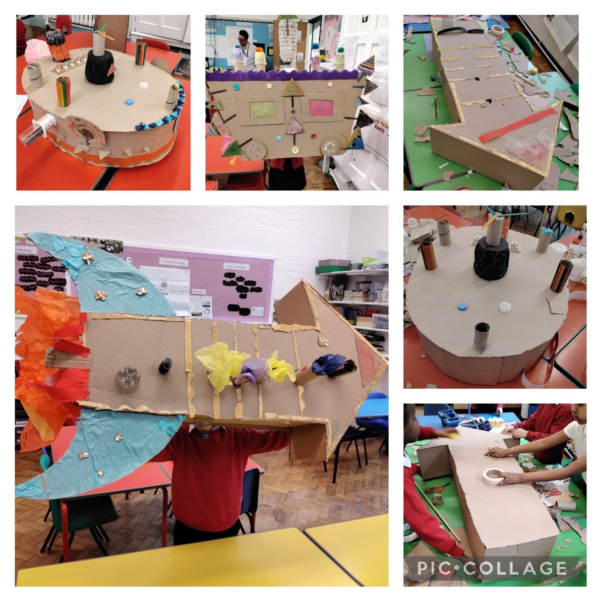 The outcome from designing our plans, to then creating it! DT explorers day. #creativity #2K #teamwork