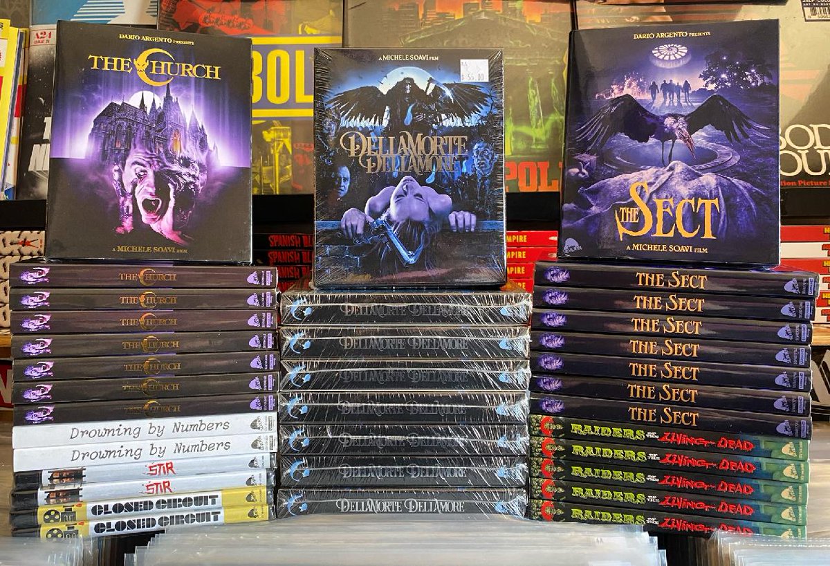 Good morning everyone! We are back in the shop &amp; we’ve got some new 4k’s &amp; blu’s from the fine folks @severinfilms in stock NOW!! All out on the new arrivals shelves as ya walk in along with ALL of our FEBRUARY @vinegarsyndrome &amp; @ocn_distro titles! Stop in today!