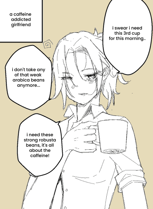 A caffeine addicted girlfriend #originalart #digitalart 