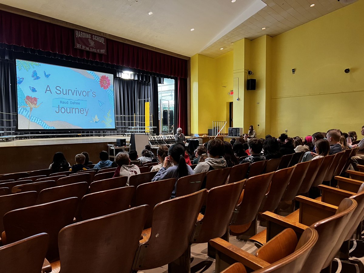 Thank you Maud Dahme, Holocaust Survivor and scholar, for visiting Harding Elementary School and speaking to our 5th Grade students. Your words, grit and determination are truly inspirational. #kenilworthSchools