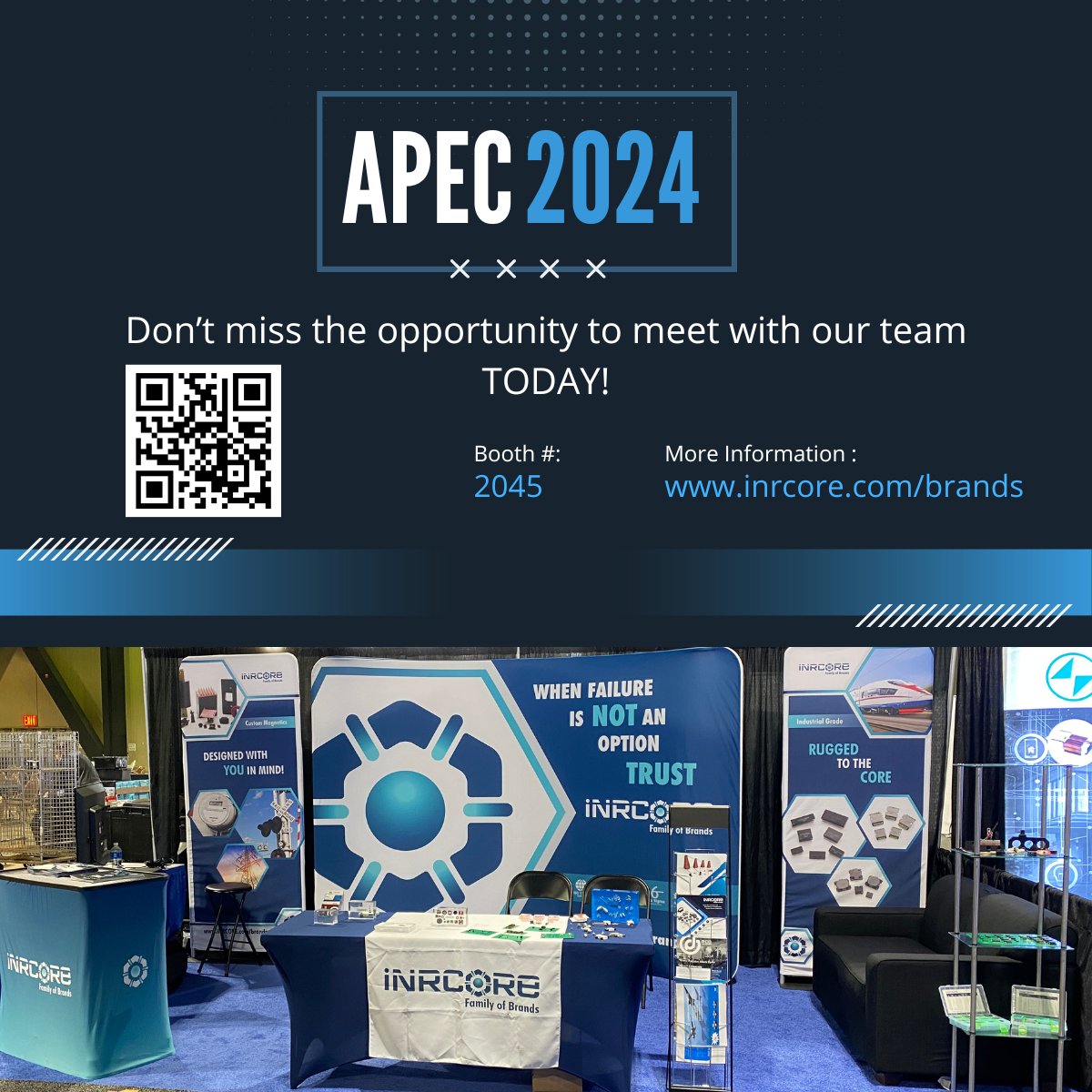 We don't want to miss the opportunity to meet with you at #APEC2024! Stop by our booth or send us a message to let us know you're here. We would love to chat with you!! Booth 2045 - look for the #iNRCORE Family of Brands!