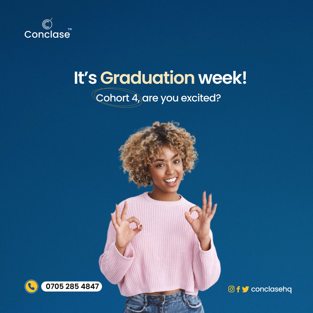 conclaseacademy's tweet image. Cohort 4, on a scale of 1-10, just how excited are you? 👀

#Conclaseacademy #graduation  #techinterns
