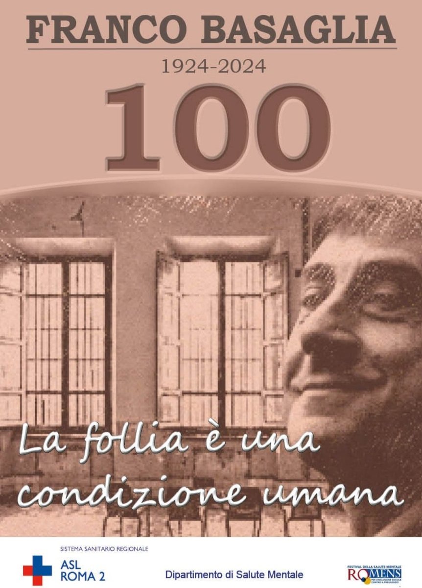 Il manifesto per il centenario della nascita di Franco Basaglia "La follia è una condizione umana".
#francobasaglia100
salutementale.net/category/100ba…