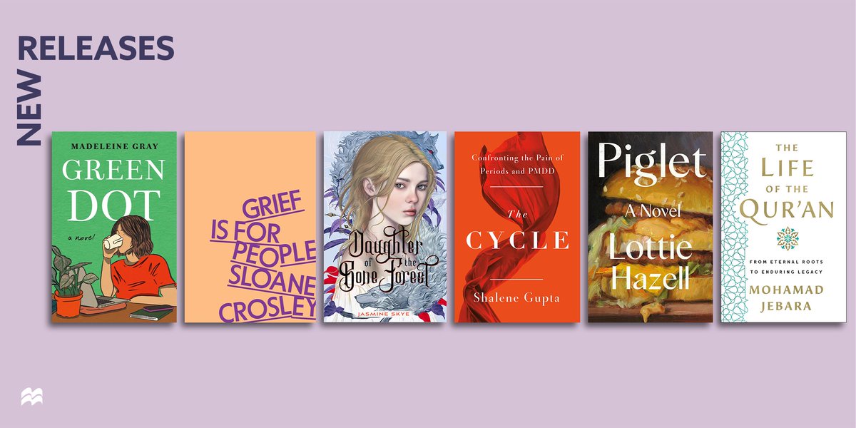 Macmillan Publishers (@macmillanusa) on Twitter photo Today's new releases are here and there's something for everyone! Explore these new titles by @gray_madeleine_, <a href="/LDHazell/">Lottie Hazell, PhD is not here</a>, <a href="/ShaleneGupta/">Shalene Gupta</a>, <a href="/askanyone/">Sloane Crosley</a>, <a href="/jasmineinskye/">Jasmine Skye (DAUGHTER OF THE BONE FOREST out now)</a>, and Mohamad Jebara. 📚 View them all at us.macmillan.com Today's new releases are here and there's something for everyone! Explore these new titles by @gray_madeleine_, <a href="/LDHazell/">Lottie Hazell, PhD is not here</a>, <a href="/ShaleneGupta/">Shalene Gupta</a>, <a href="/askanyone/">Sloane Crosley</a>, <a href="/jasmineinskye/">Jasmine Skye (DAUGHTER OF THE BONE FOREST out now)</a>, and Mohamad Jebara. 📚 View them all at us.macmillan.com