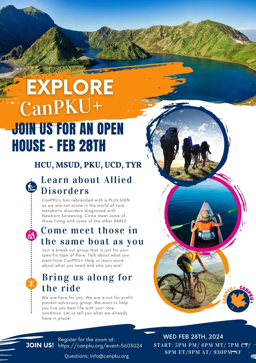 CanPKU+ is host an event Feb 28th 2024 (Please Refer to poster for start time) To register for this event please use the link below 🔗🔗 loom.ly/XLX-7ZY #WeCanPKU #WeCanHCU #WeCanMSUD #WeCanUCD #WeCanTYR #RareDisease #Openhouse