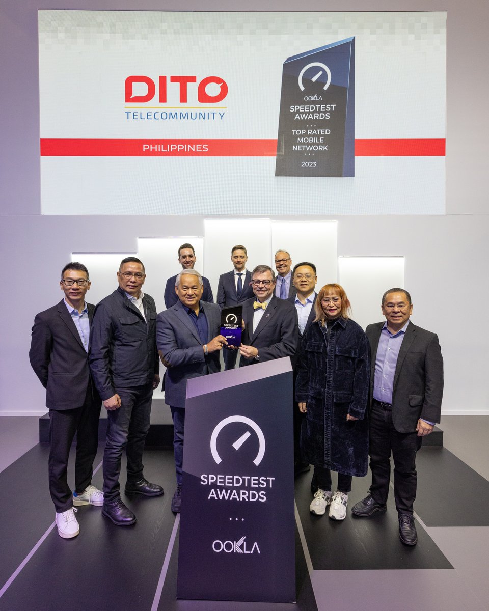 Ookla is proud to announce @DITOphofficial as the Speedtest Award winner for the Top Rated Mobile Network in the Philippines! speedtest.net/awards/top-rat…?