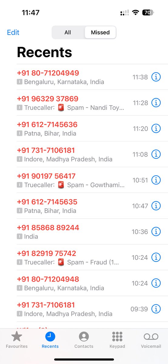 DilipHarur's tweet photo. ⁦⁦@JioCare⁩ your DND is absolutely not effective. How can anyone deal with these many spam calls everyday?

@airtelindia⁩ users, is it the same??

@TRAI⁩ is KYC not applicable for these spurious callers? Wouldn't data from apps like Truecaller help curb?

#nospam https://t.co/uHexbXOMBR