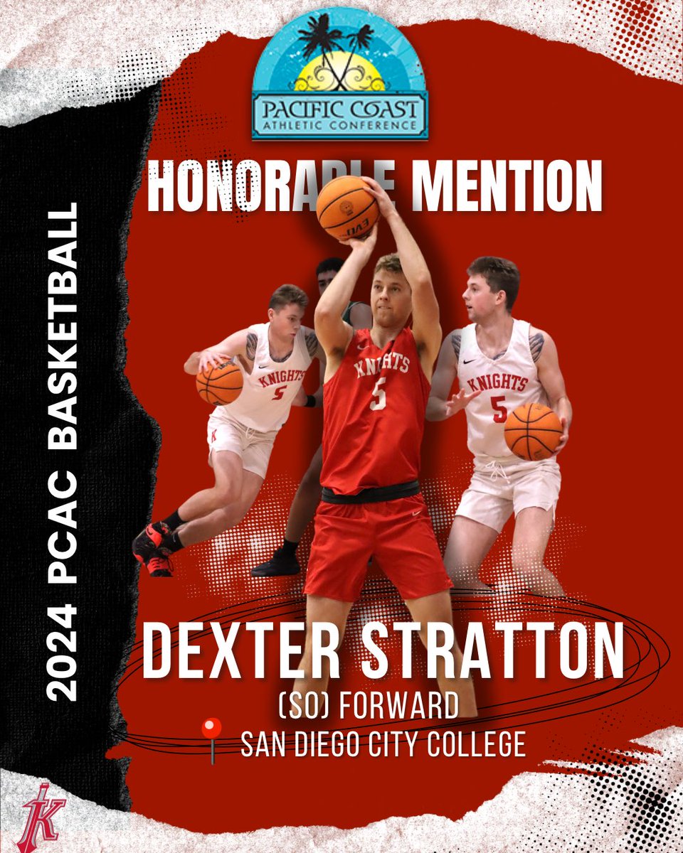 Knights Men's Basketball (@sdccmensbball) on Twitter photo Congratulations to (FR) Kenny “KJ” Gonzalez, (SO) Kevin Moore and (SO) Dexter Stratton on their PCAC Honorable Mention acknowledgements. Each of these guys were big time contributors to the Knights basketball program. Congratulations! Congratulations to (FR) Kenny “KJ” Gonzalez, (SO) Kevin Moore and (SO) Dexter Stratton on their PCAC Honorable Mention acknowledgements. Each of these guys were big time contributors to the Knights basketball program. Congratulations!