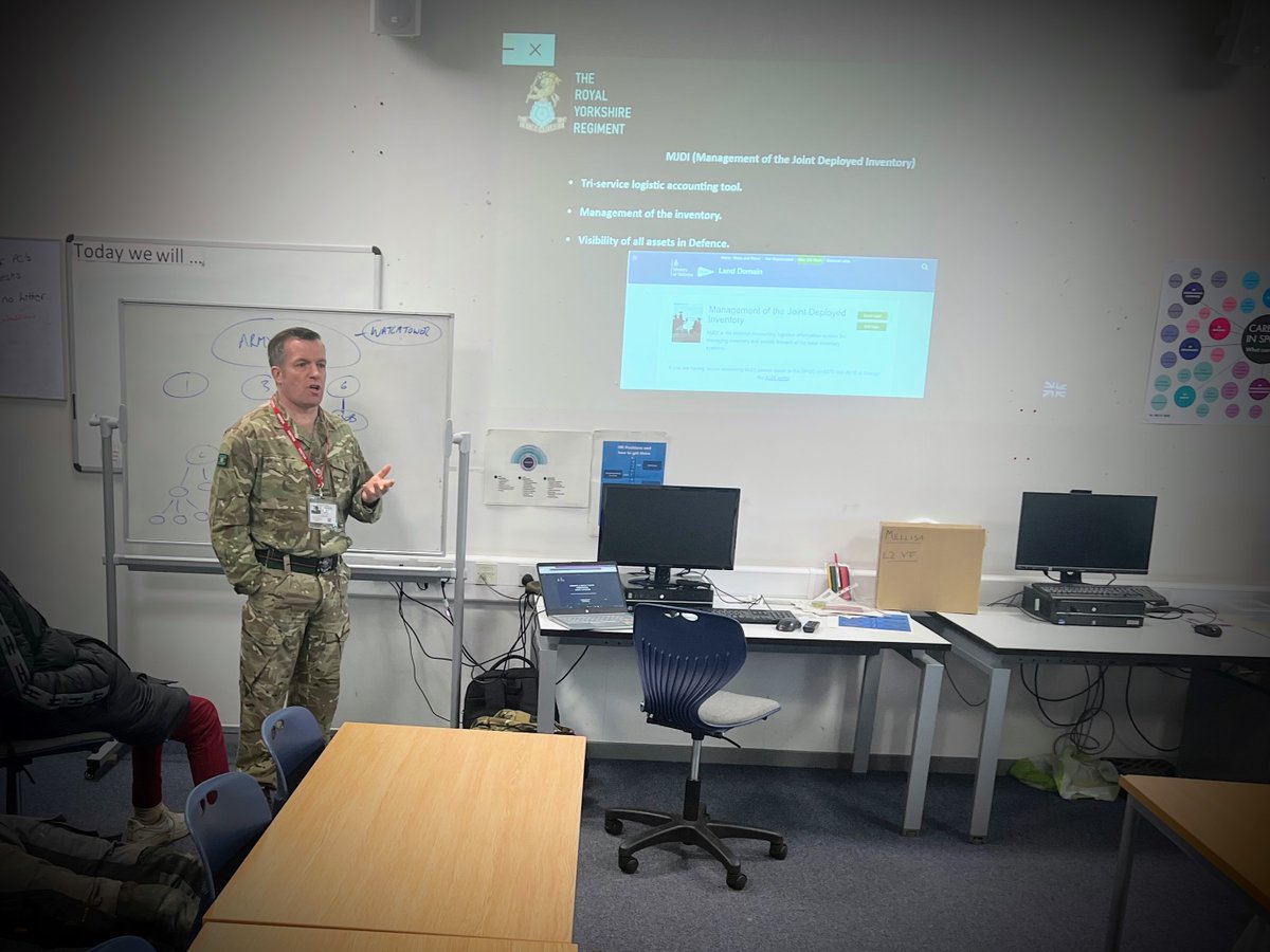 Darlington College welcomed Captain David Bell from the 4th Battalion The Royal Yorkshire Regiment today! Captain Bell shared insights on military logistics and inventory management with our Level 3 Business students who are currently focusing on Supply Chain Operations.