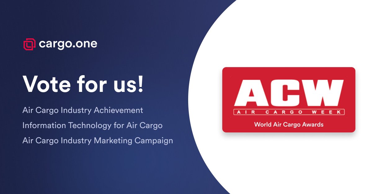 cargo.one (@cargo_one_) on Twitter photo Excitement alert! We are thrilled to be shortlisted in not one, but three 🙏 categories in the <a href="/aircargoweek/">Air Cargo Week</a> #WorldAirCargoAwards 2024. You can VOTE for cargo.one in just seconds, here: aircargoweek.com/waca2024/2024-… Your support is the driving force behind our success!🚀 Excitement alert! We are thrilled to be shortlisted in not one, but three 🙏 categories in the <a href="/aircargoweek/">Air Cargo Week</a> #WorldAirCargoAwards 2024. You can VOTE for cargo.one in just seconds, here: aircargoweek.com/waca2024/2024-… Your support is the driving force behind our success!🚀