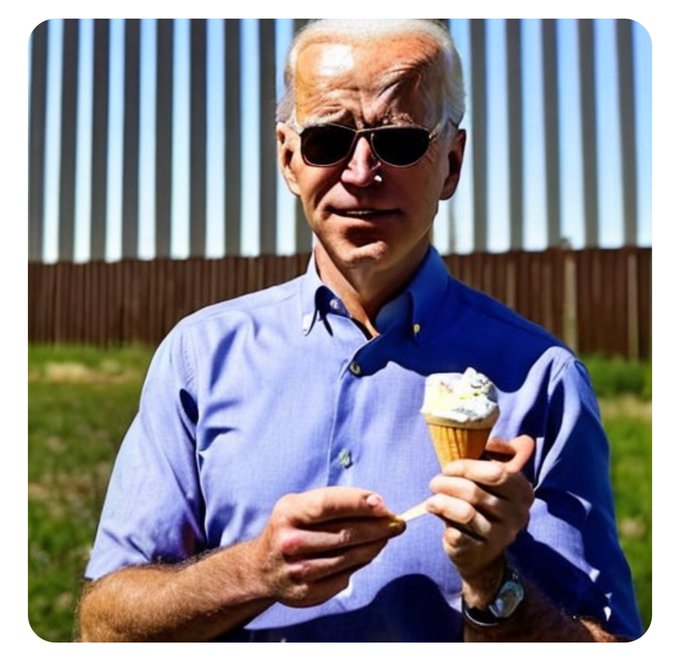 Breaking : Biden signs an executive order this morning in advance to his visit to the southern border on Thursday. This latest order will give all illegals who cross the border one free ice cream cone at Dairy Queen and a voters registration card.