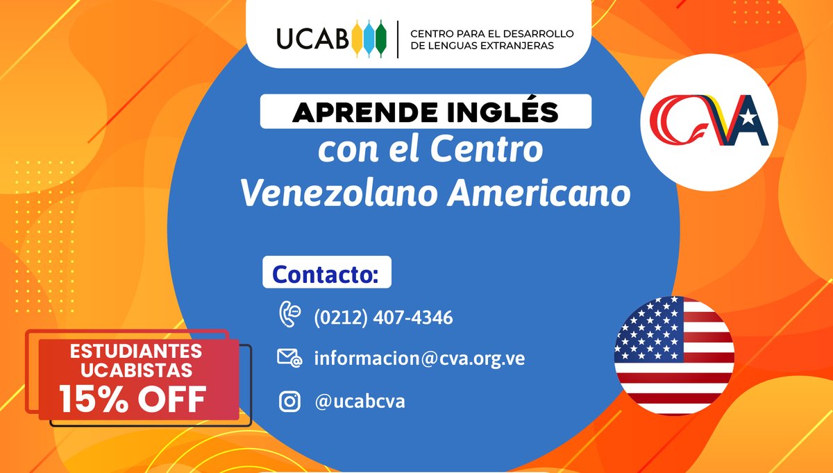 enlaucab's tweet photo. Desde 1941 el CVA promueve el intercambio cultural entre Venezuela y Estados Unidos.🇺🇸

Idiomas, cultura y amistad. ¡Mucho más que inglés ahora con el #CDLEUCAB! https://t.co/inZxHeM143