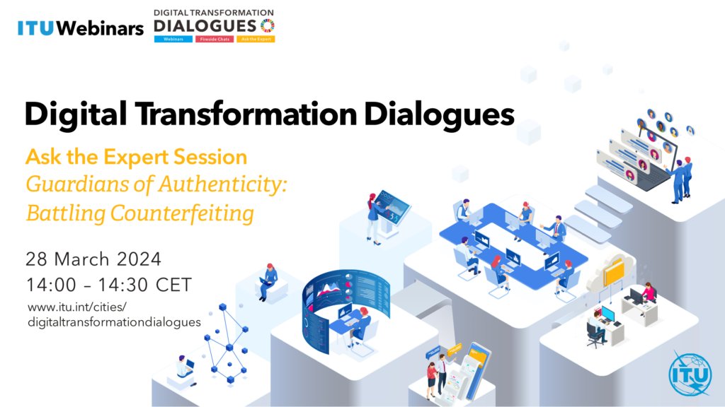 Cristina Bueti (@ituemergingtech) on Twitter photo 🔐 Join <a href="/ITU/">Int’l Telecommunication Union</a>'s Ask the Expert session on 28 March 2024, 14:00-14:30 CET.
➡️ Explore with João Alexandre Moncaio Zanon how <a href="/ITUstandards/">ITU Standardization 🇺🇳</a> are combating counterfeiting in the digital age.
🔗 Register today: itu.int/cities/digital… 🔐 Join <a href="/ITU/">Int’l Telecommunication Union</a>'s Ask the Expert session on 28 March 2024, 14:00-14:30 CET.
➡️ Explore with João Alexandre Moncaio Zanon how <a href="/ITUstandards/">ITU Standardization 🇺🇳</a> are combating counterfeiting in the digital age.
🔗 Register today: itu.int/cities/digital…
