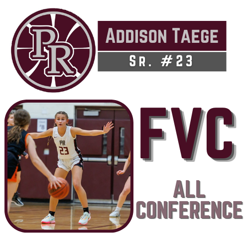 PrairieRidgeGBB's tweet photo. FVC coaches have recognized your talents and work ethic, @AddisonTaege.  Congrats on being voted All-Conference! 👏🏀💪 https://t.co/aYCUYMnf2B