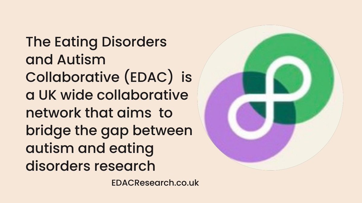 EDACautism_ED's tweet image. EDAC is a UK wide network that aims to bridge the gap between autism and eating disorder research. If you want to hear more about what we are doing you can go to our website EDACresearch.co.uk to meet the team and learn about upcoming opportunities to be involved