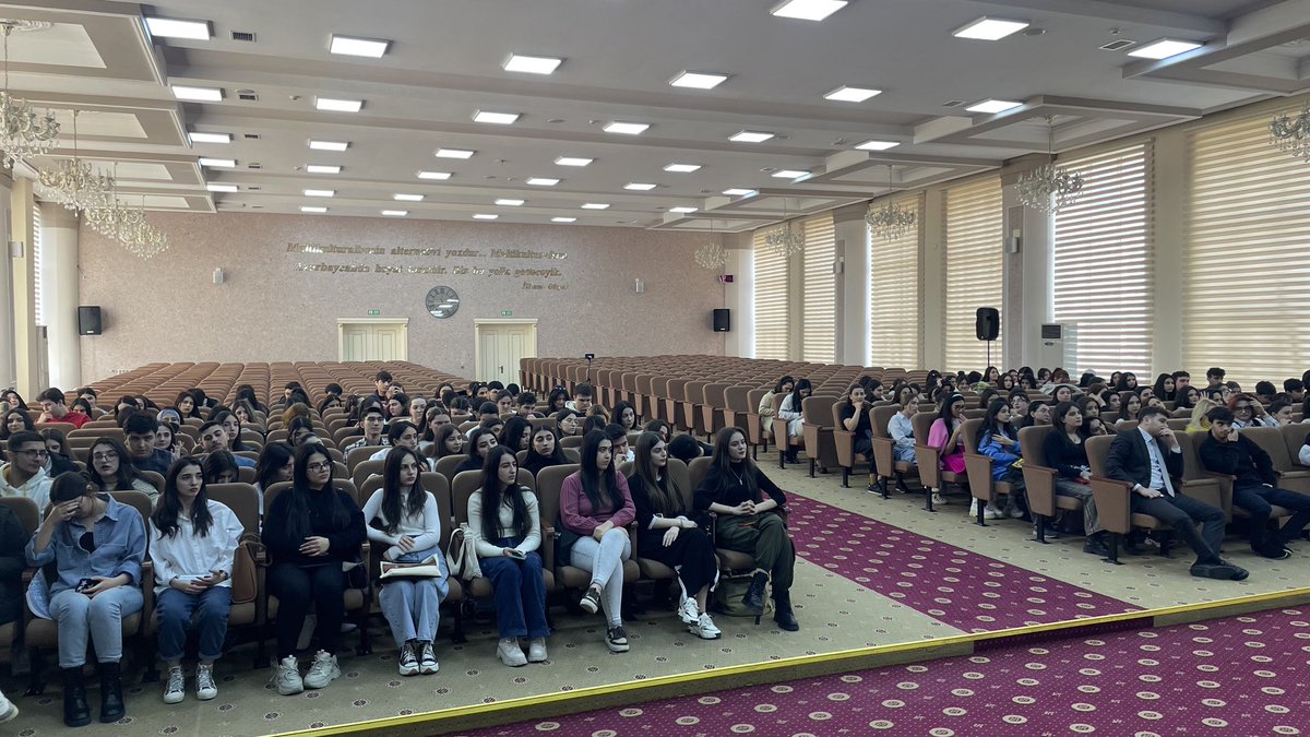 Today, #NAMYO conducted its next info session at Baku Slavic University! #NAMYouthVision #NAM2024 #information #awareness #youth