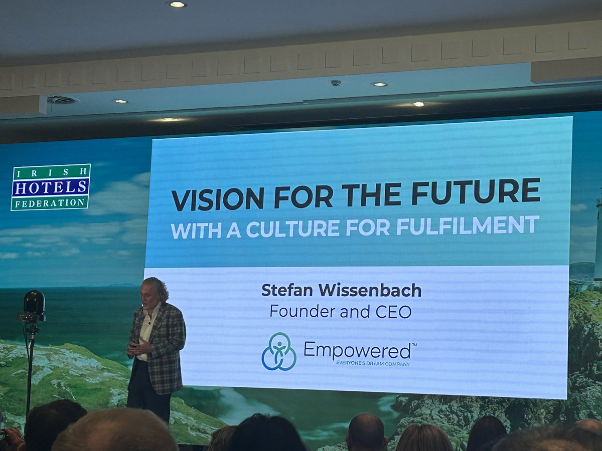 “Always make your future bigger than your past” great to hear from Stefan Wissenbach at the @IHFcomms I was an #earlyadopter of his Employee Engagement software many years ago. We use it quarterly in @WeddingDates ! #IHF2024