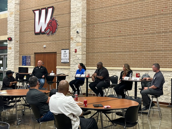 PfISDAthletics's tweet photo. Thank you to Coach LaPlante, Coach Hoffman of @HuttoISD and Coach McCartney & Coach Burton of @pfisd last night. The knowledge and advise shared last night @WeissHighSchool was great! Special🗣️to the coaches that took the time to attend and grow in their profession. #YouGotBetter https://t.co/HtkPMWAbnr