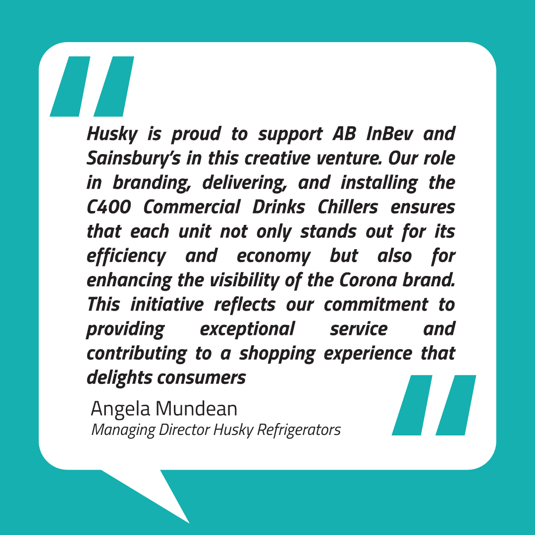 HuskyCommercial's tweet photo. We are proud of our collaboration with AB InBev and Sainsbury’s, providing Husky refrigeration solutions in 70 stores across the network. This initiative supports Sainsbury's and Corona in their effort to capitalise on big night in.  #ProfessionalPartnerships #SainsburysXCorona https://t.co/rBYzF9LvzJ