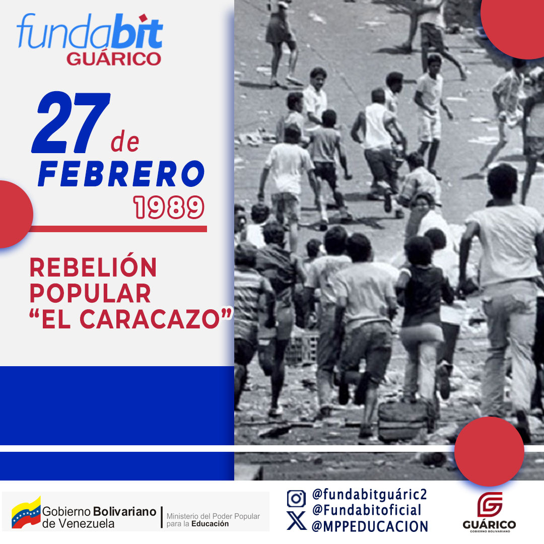 Un día como hoy de 1989 marcaron uno de los episodios más trágicos en la historia de Venezuela. Conocido como el "Caracazo", esta Rebelión Popular, fue una respuesta a las medidas económicas impuestas por el gobierno de la época <a href="/NicolasMaduro/">Nicolás Maduro</a> <a href="/_LaAvanzadora/">Yelitze Santaella</a>
#VenezuelaAbreCaminos