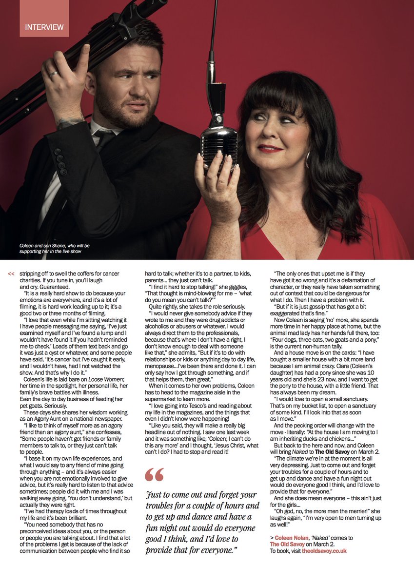 Had a nice chat with @NolanColeen ahead of her date @decotheatre in #Northampton this weekend (where she will be joined by @iamshanenolan). 
Click to read below, or pick up the latest copy of @pulsemagazines - and then go grab your ticket to the show!