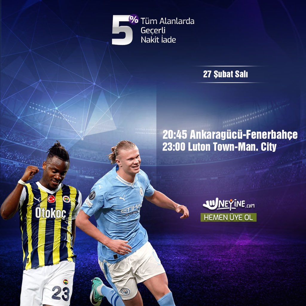📆 27 Şubat Salı günün maçlarında kırasıya rekabet !

🤩 %5 Tüm Alanlarda Geçerli Nakit İade ile yüksek oranlı karşılaşmaya bahis yap, sen de kazan !

💻 Neyine Giriş ; bit.ly/41MmUi2