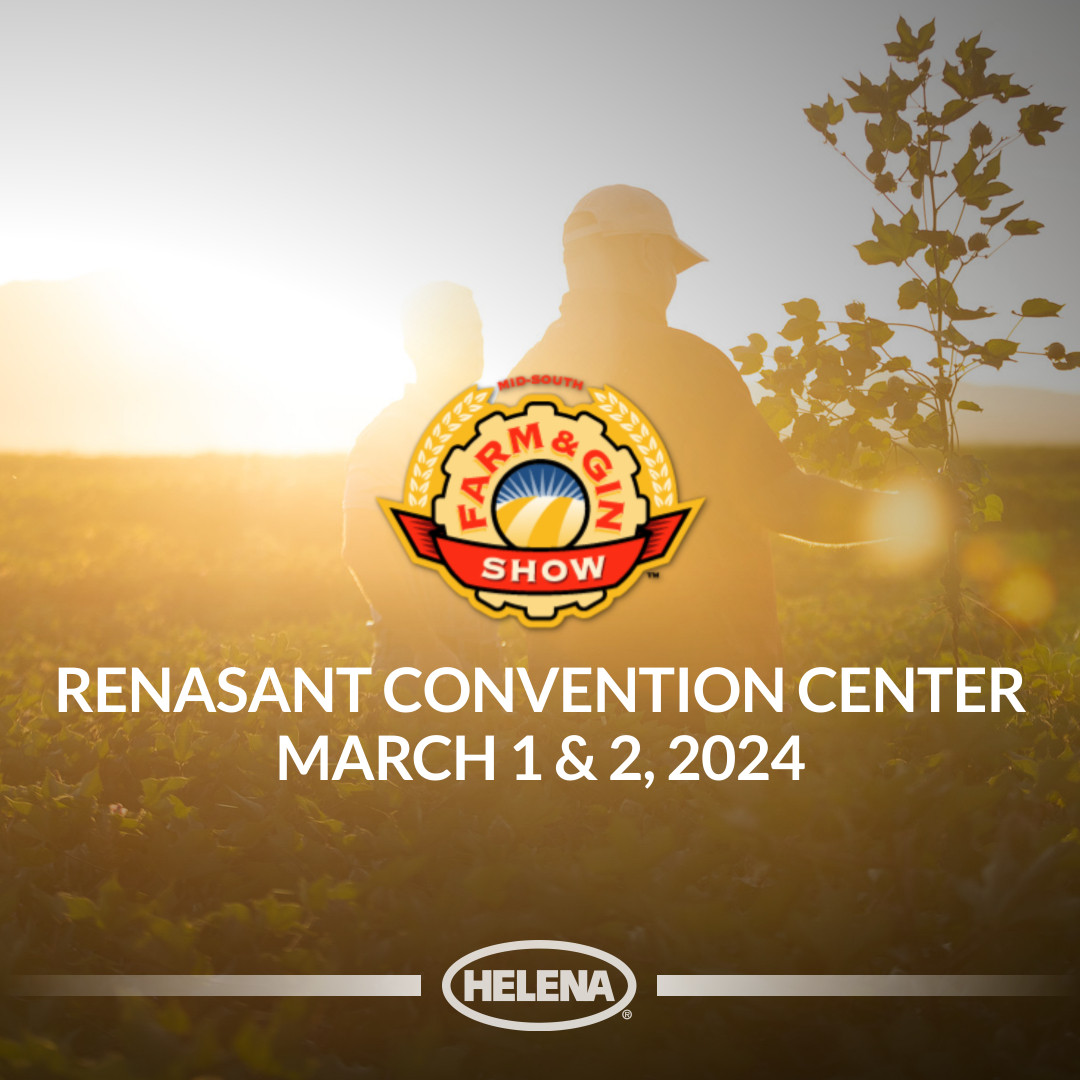 HelenaAgri's tweet photo. Helena is on the road this week so be sure to attend the 72nd annual @farm_gin_show in Memphis this Friday and Saturday to talk with our reps at booth #3224. We can’t wait to see you and help your farming operation grow!

#HelenaPeople #HelenaProducts #HelenaKnowledge #MSFGS24 https://t.co/pNkeCGtcU0