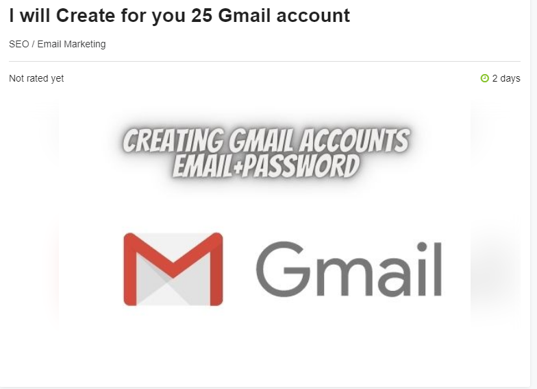 You need a lot of working Gmail accounts for your online work ?
We will create them for you for very cheap price .
More info on our website below
Samidsmma.com/en
or check this service 
zeerk.me/ltXz7