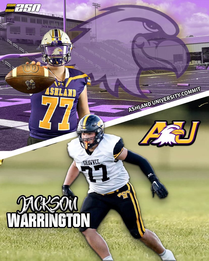 Thanks to all my coaches and teammates my whole life, committed 🟣🟡🦅 <a href="/AshlandFB/">Ashland Football</a>