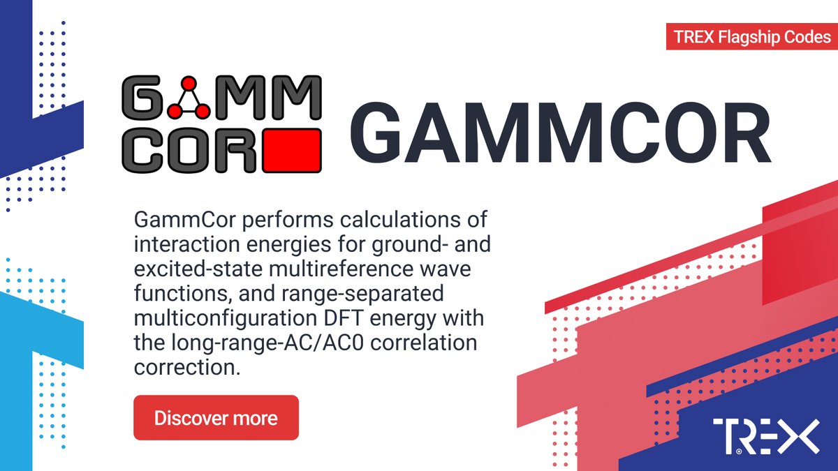 TREX-EU (@trex_eu) on Twitter photo 📣Discover the latest #improvements of #GAMMCOR code. It's one of the TREX flagships #QMC #software, a tool for #electronic structure calculations developed by #Quantum #Chemistry Group <a href="/p_lodz_pl/">Politechnika Łódzka</a>
Learn more & get support from our communities of users ➡️ tinyurl.com/erkr9upf 📣Discover the latest #improvements of #GAMMCOR code. It's one of the TREX flagships #QMC #software, a tool for #electronic structure calculations developed by #Quantum #Chemistry Group <a href="/p_lodz_pl/">Politechnika Łódzka</a>
Learn more & get support from our communities of users ➡️ tinyurl.com/erkr9upf