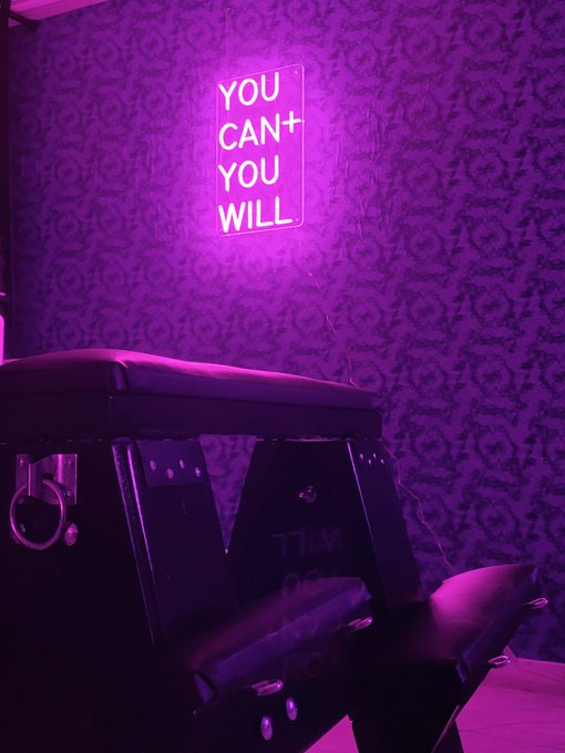 New little motivational sign in my dungeon 💜 https://t.co/x8RBiKlwBr