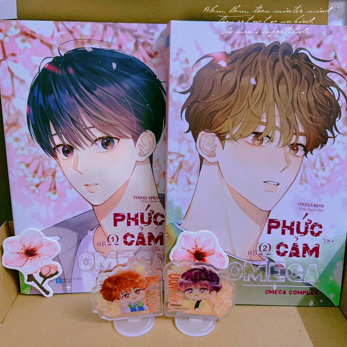 Hanie508's tweet photo. My favorite series, the content is very sweet and the cover photo is also very beautiful, i love them 🫶🏻🫶🏻🥰🥰.
Thank you very much to the two authors @ha_gong_ nim and @5Today_spring nim ❤️❤️❤️
#오메가콤플렉스 https://t.co/Cm4htUpQje