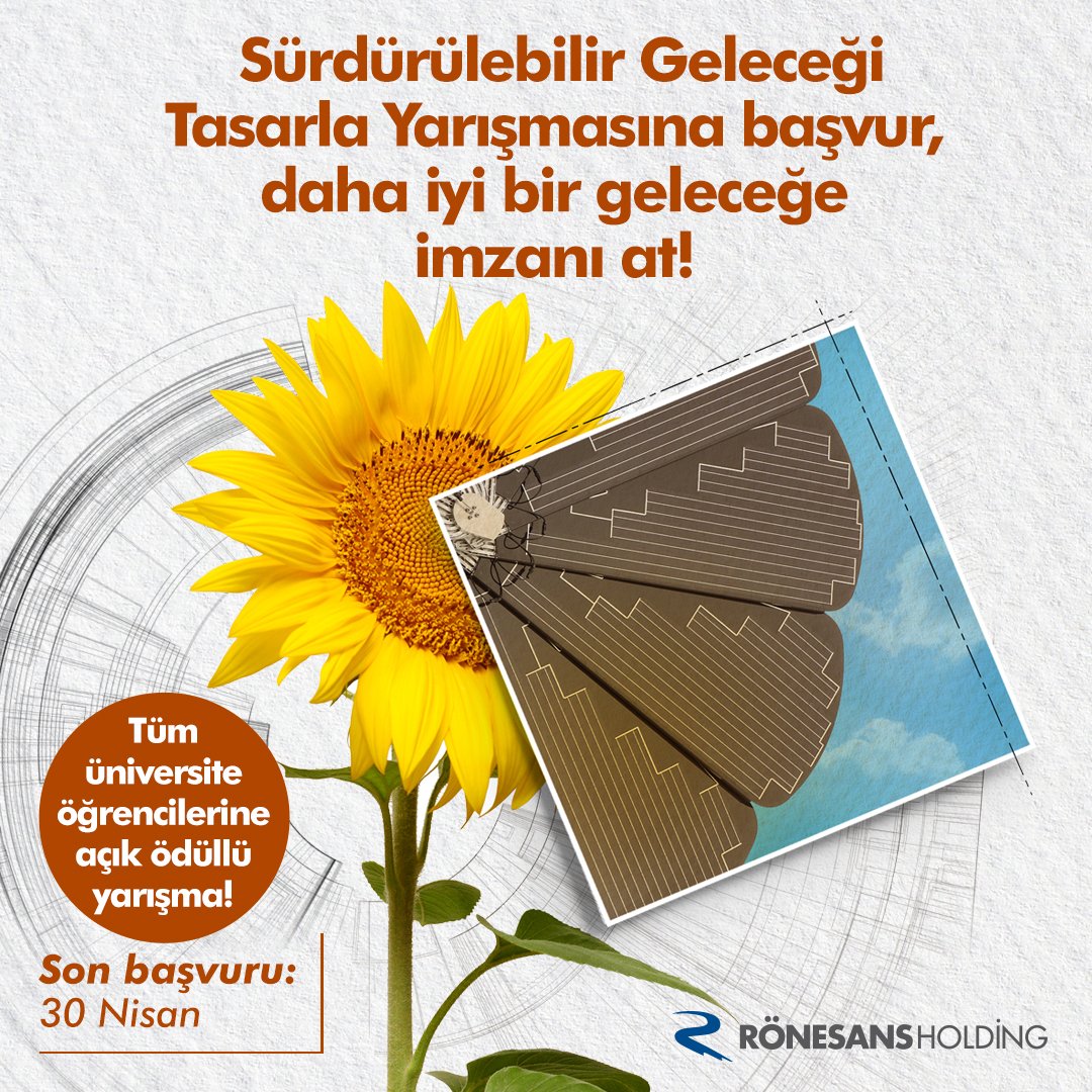 holdingronesans's tweet photo. Doğadan ilham alan projeleriyle; üniversitelerin lisans ve yüksek lisans programı öğrencilerinin katılımına açık olan "Sürdürülebilir Geleceği Tasarla” yarışmamız; Yapı Tasarımı, Ürün Tasarımı ve Sosyal İnovasyon kategorilerinde başvuru almaya devam ediyor. https://t.co/JkyfGCpEGk