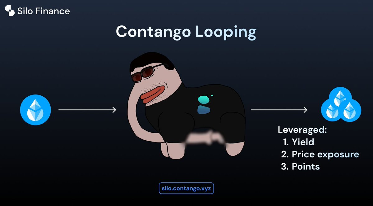 Slappjakke's tweet photo. Looking for a place for a longer term perp long position but hate paying the insane funding fees at most DEXes and CEXes when price action is bullish?

@Contango_xyz is built on top of money markets like Aave, Compound, Morpho, Silo and Sonne

Contango uses looping (recursive lending via flash loans) to build leveraged positions (up to 14x leverage depending on asset)
These lending markets have a lot more stable borrow rates than most Perp DEXes

So instead of paying 98% APR on DYDX or 48% APR in funding fees on Binance, consider moving some of your longs to Contango...

...where you can still get paid to go long

As an additional benefit you earn points for their upcoming TGE 👀

And as a reminder, Contango has tier 1 backers like Coinbase Ventures, Spartan, Parafi

🚨 Disclaimer:

This is not financial advice. Leverage is risky and you can lose what you put in. This post is made in collaboration with Contango